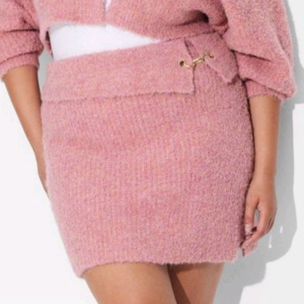 Wild Fable Pink Wool Mini Skirt